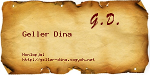 Geller Dina névjegykártya
